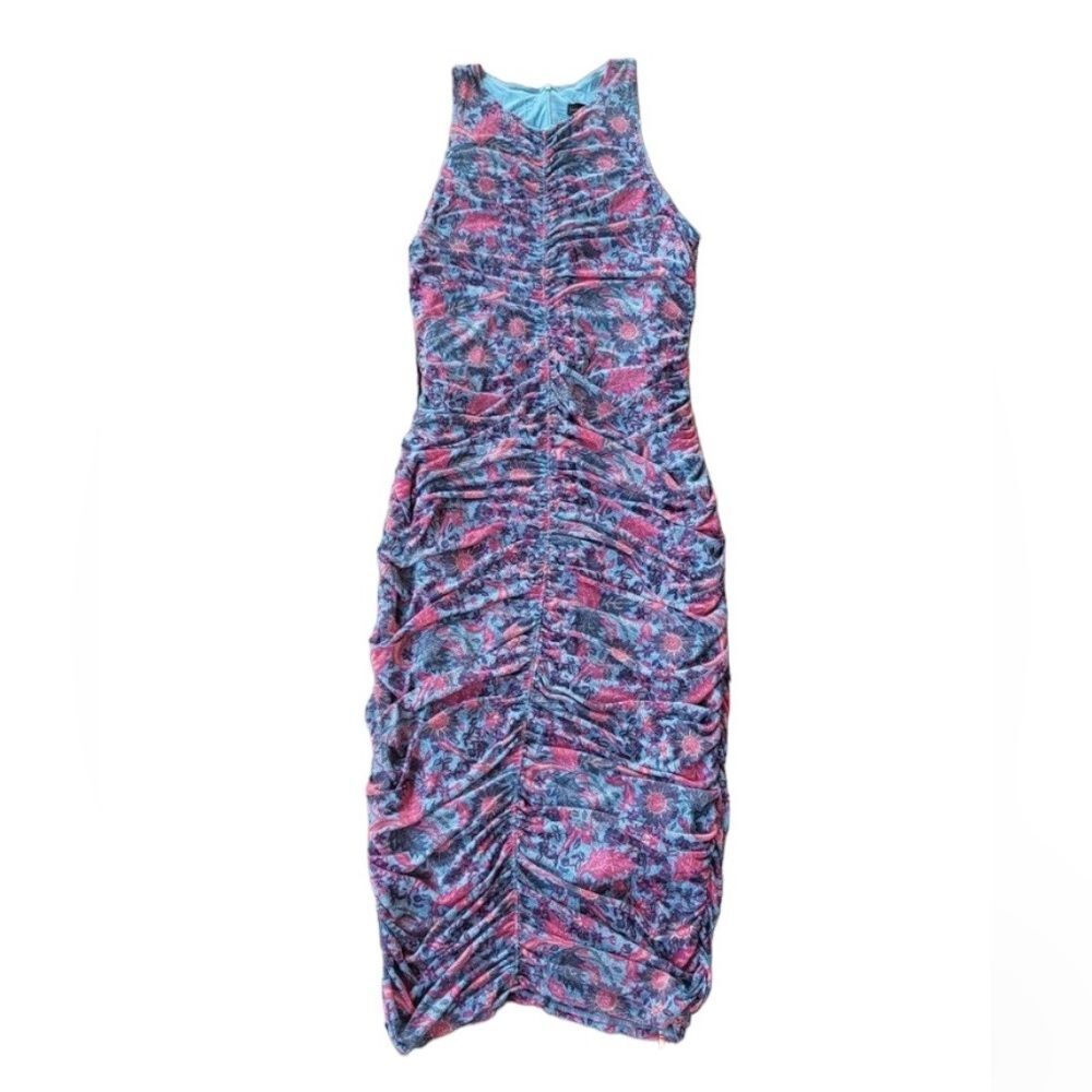 House of Harlow 1960 - Floral Pink and Blue Midi Tank Dress - Picture 2 of 14